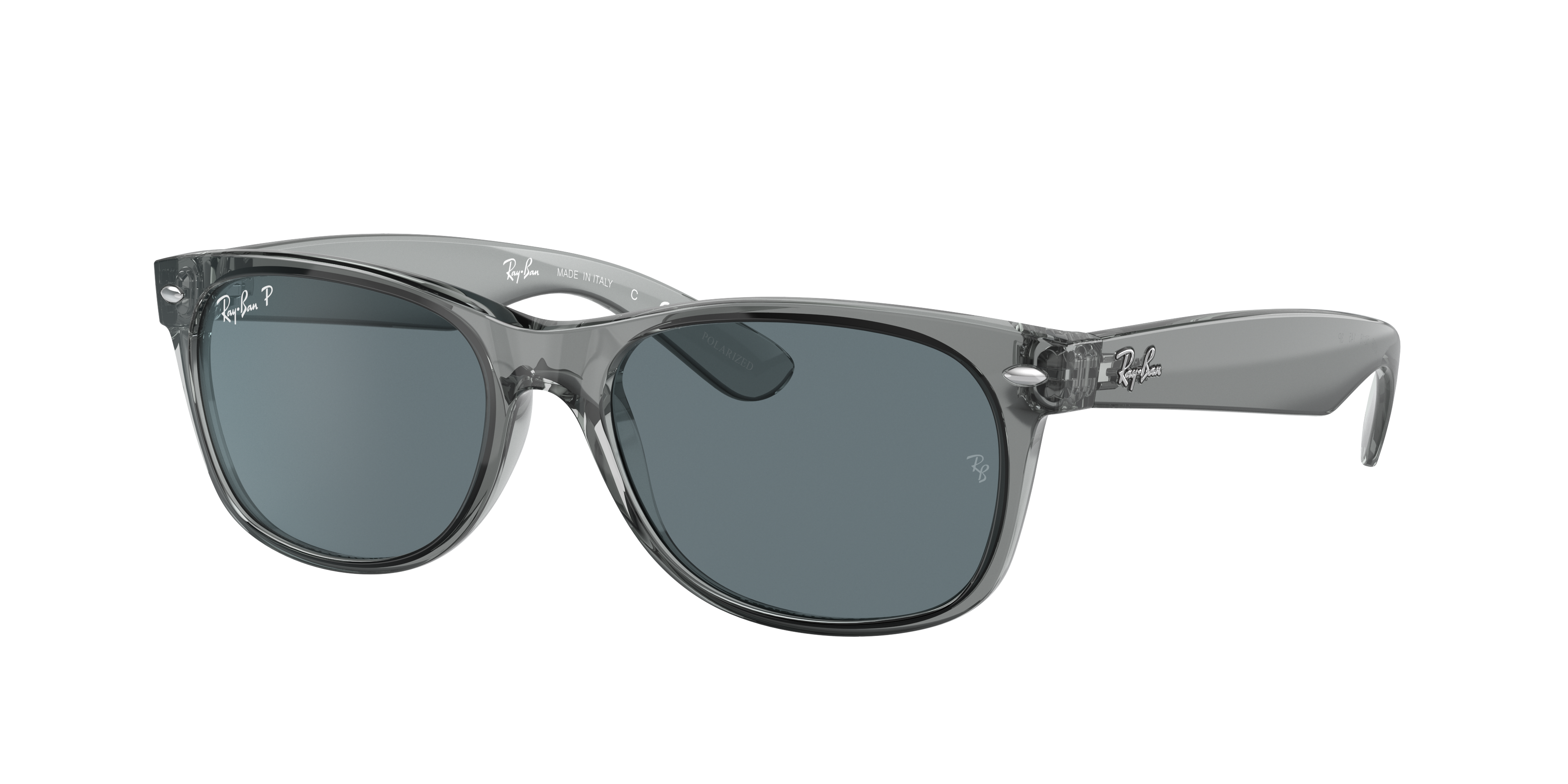 Ray-Ban New Wayfarer Classic M (55 - 18) with Blue lenses and Grey
