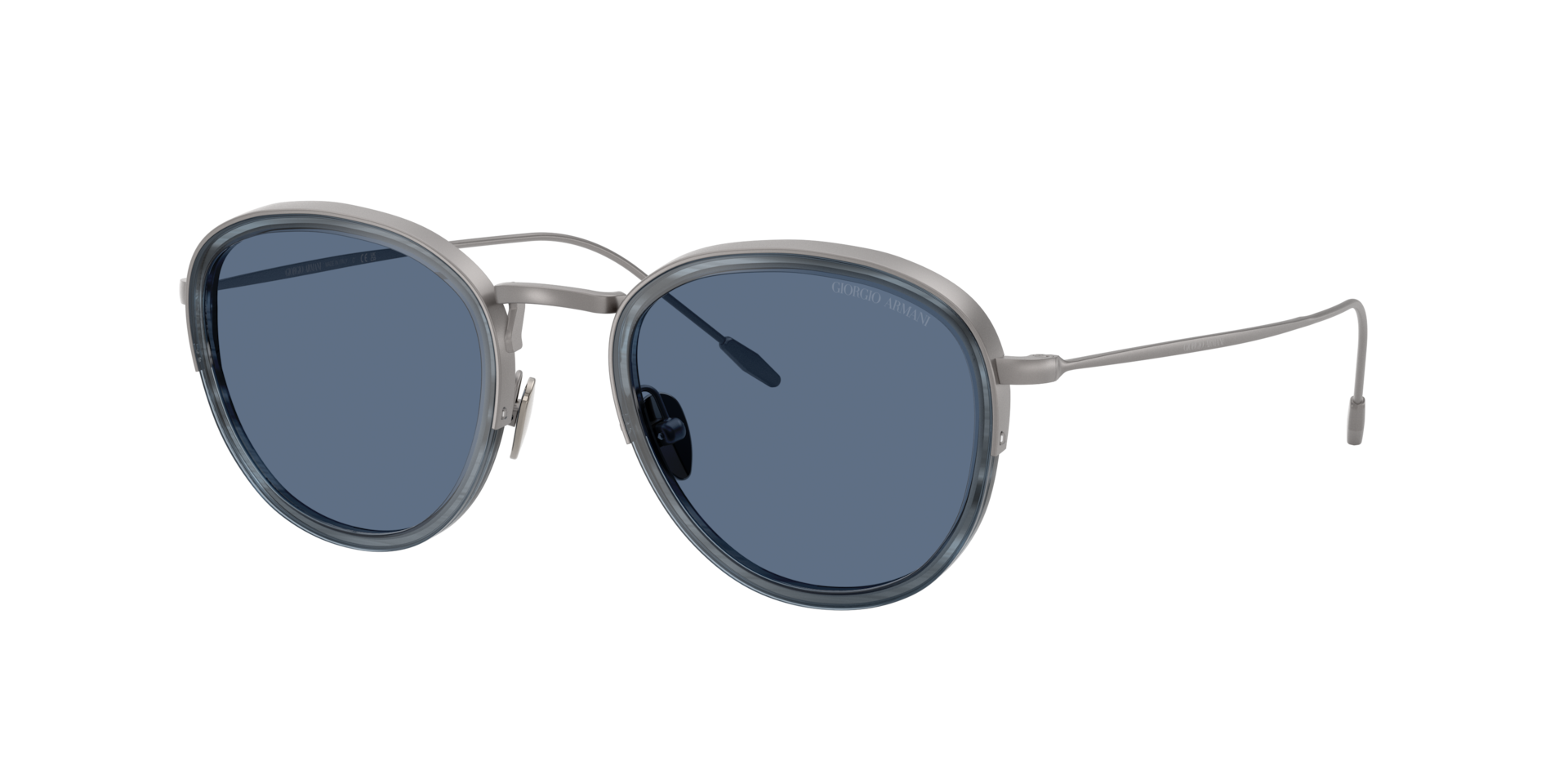 Giorgio Armani Man Sunglass AR6068 - Frame color: Gunmetal, Lens color: Dark Blue