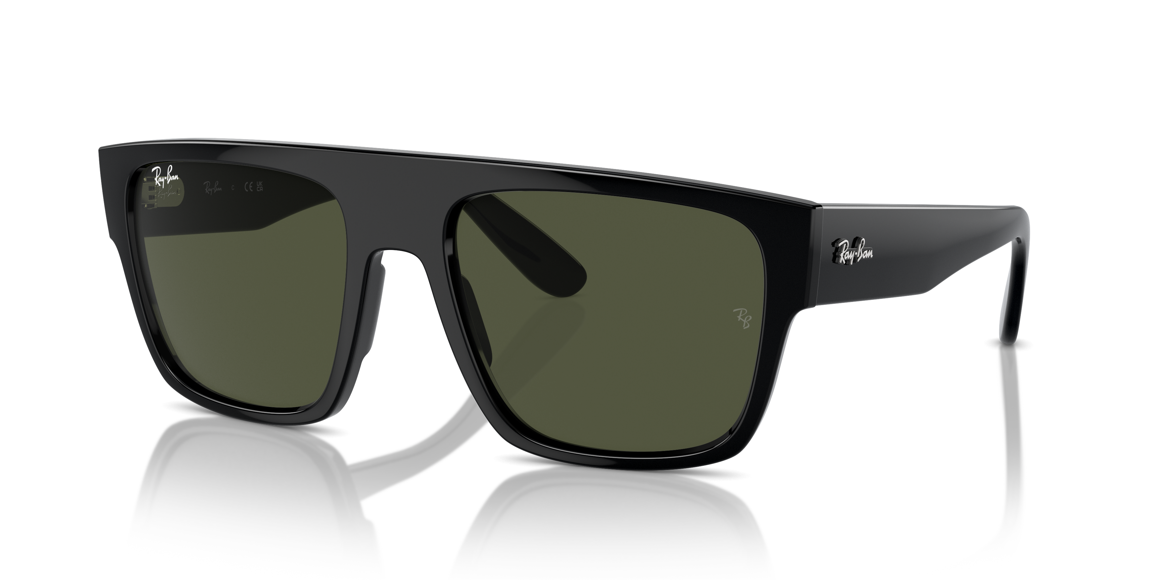 Ray's③ Ray-Ban Drifter XL (57 - 20) with Green lenses and Black frame