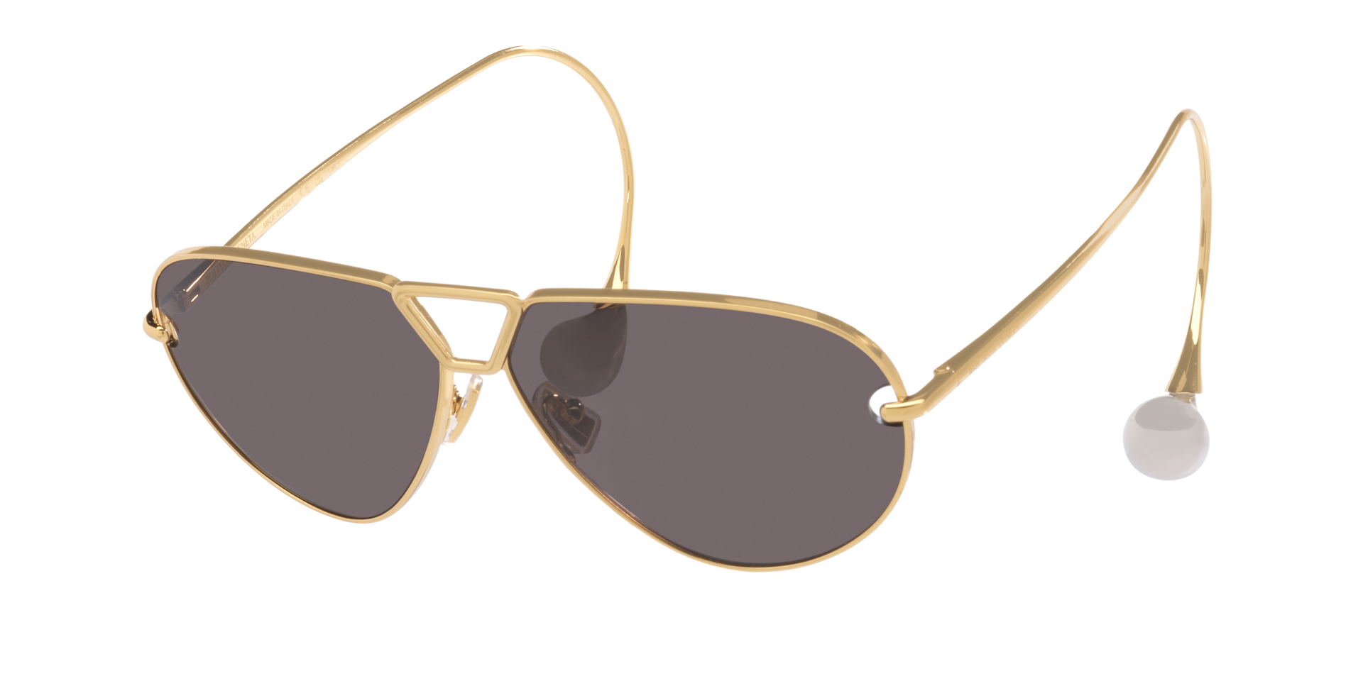 Bottega Veneta Femme Sunglass BV1437S - Couleur du Monture Or Couleur de Lentille Gris 650 €