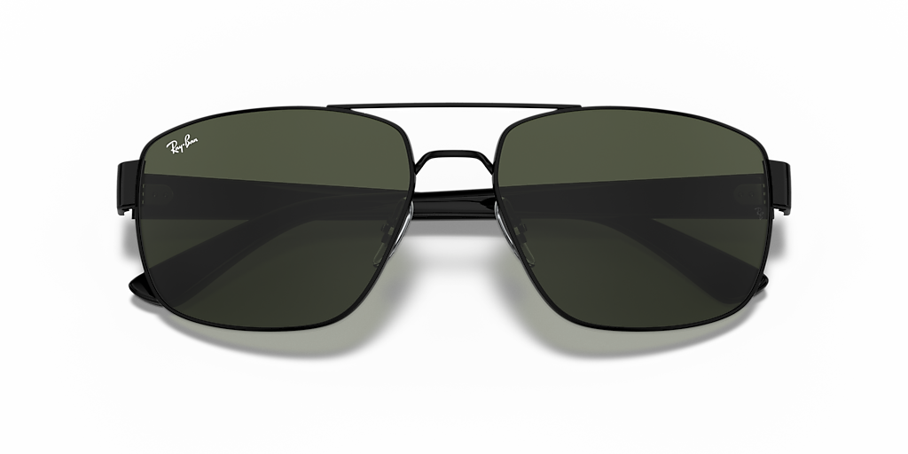 Ray-Ban RB3663 XL (60 - 17) with Green lenses and Black frame