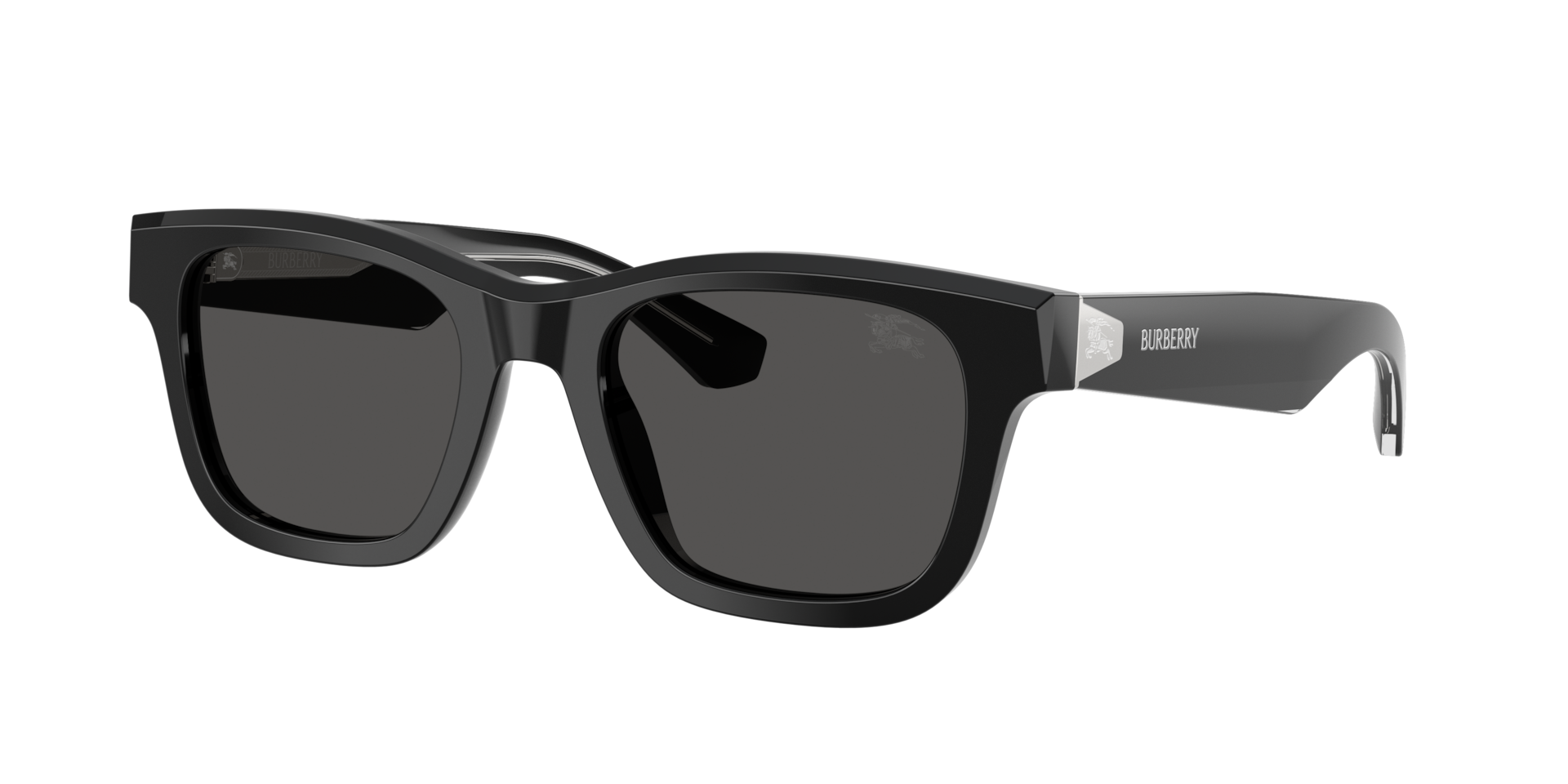Burberry Black/Grey Be4504 420687 Man Sunglasses Acetate Squared Normal - Image 2