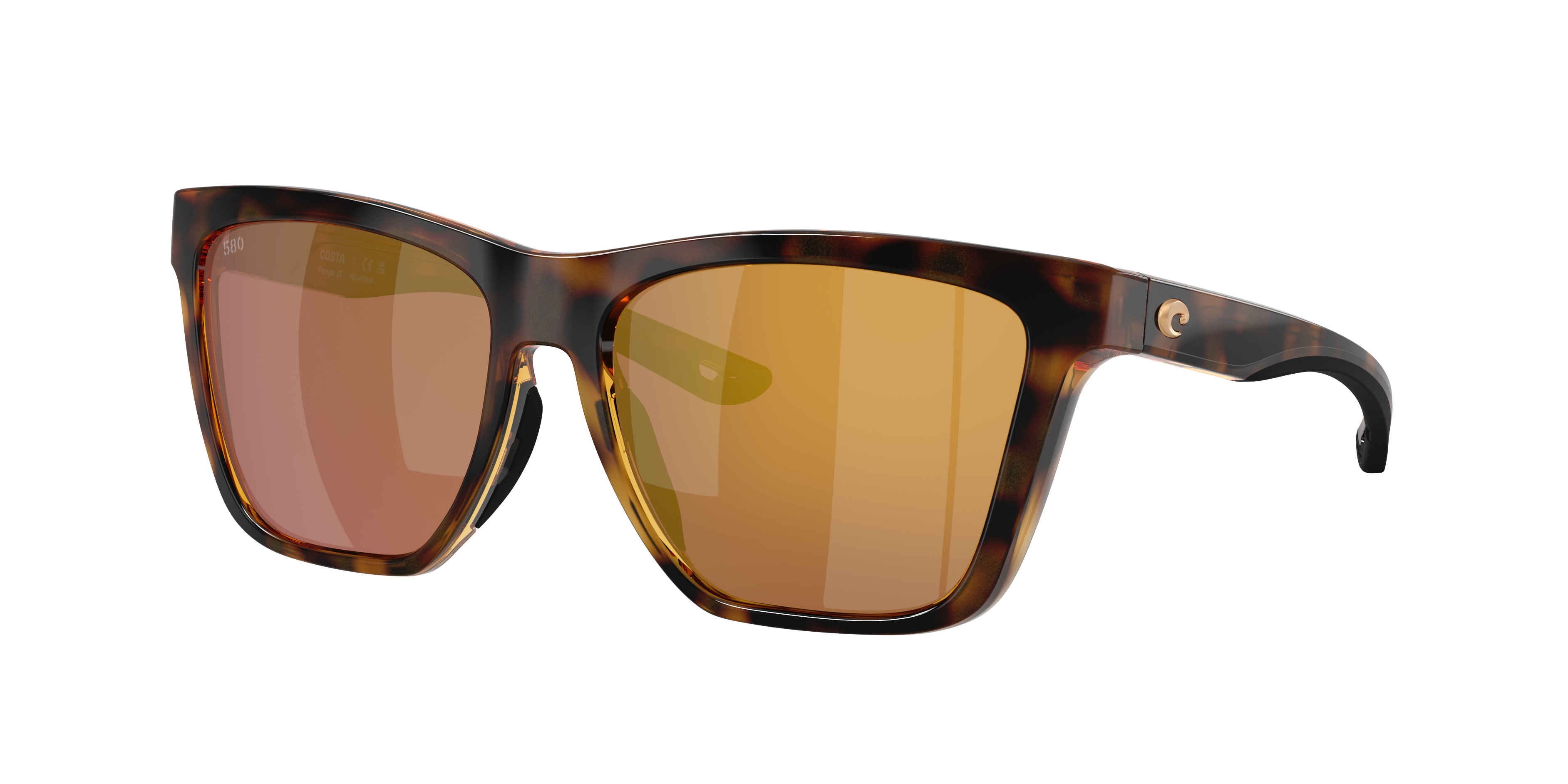 Costa Woman Sunglass Panga II -  Frame color: Tortoise, Lens color: Gold Mirror