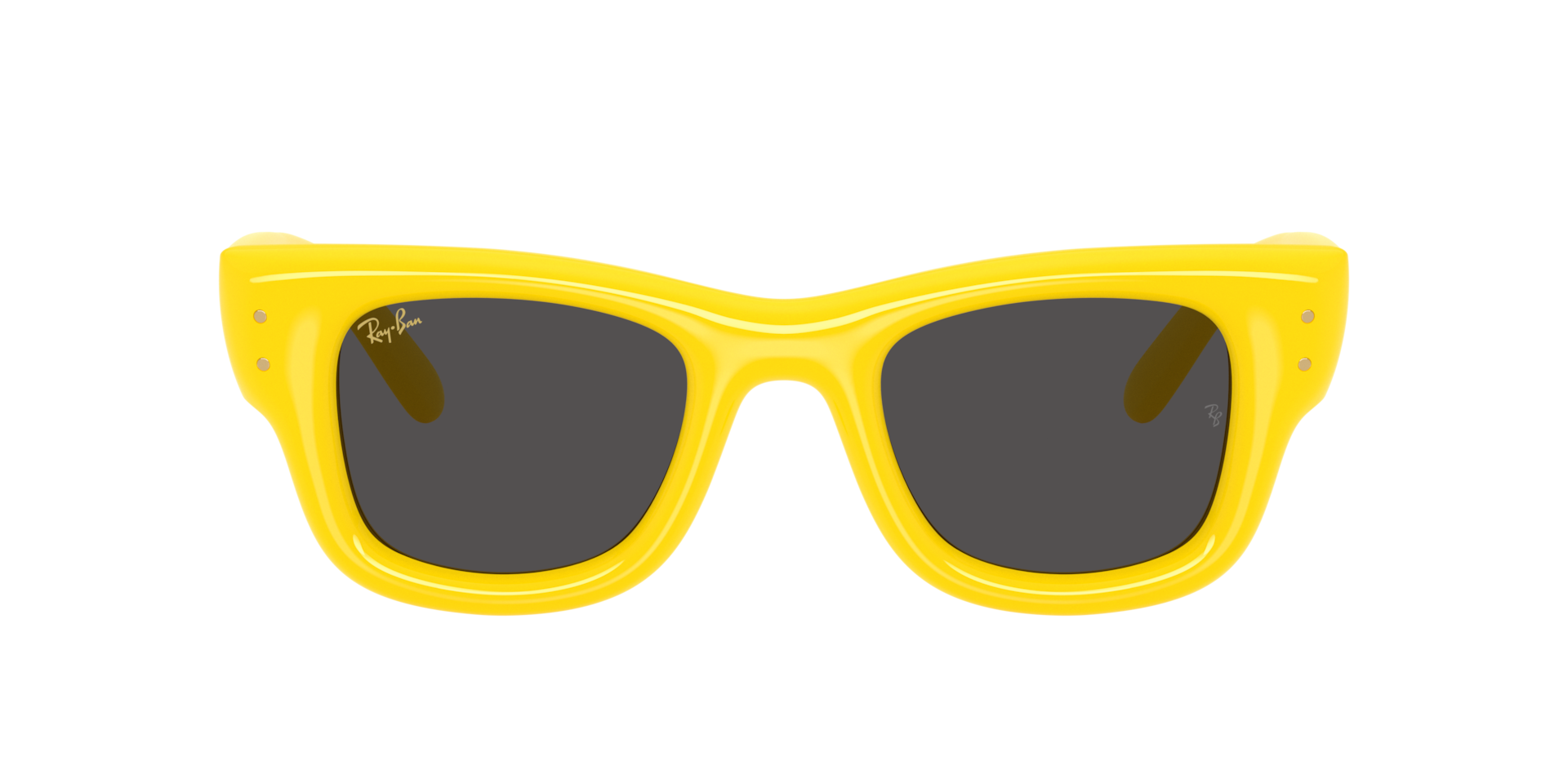 Ray-Ban Wayfarer Puffer M (47 - 23) with Black lenses and Yellow
