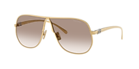 New Miu Miu MU A56S Oversized Gold Purple Sunglasses MUA56S 5AK20I New MIU MIU MU56ZS 5AK20I Gold/Light Purple Brown 56-17-140  main image 2