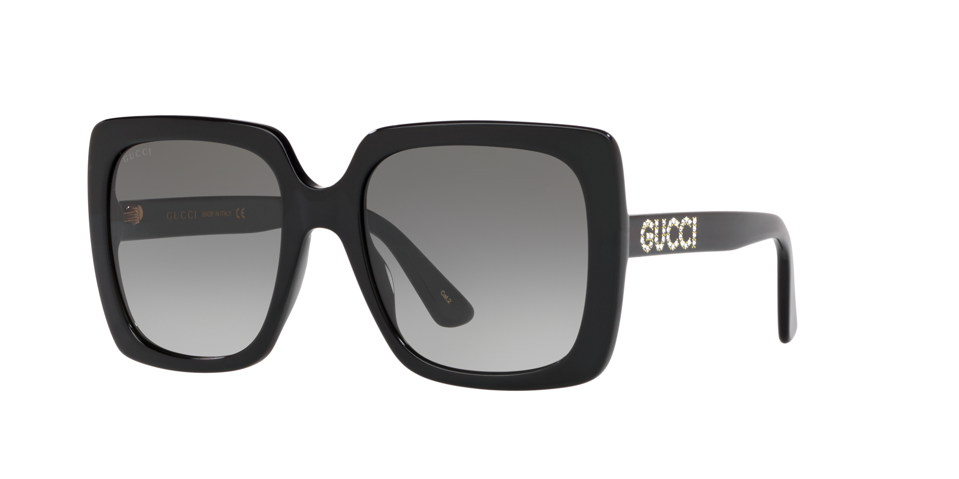 NEW Gucci GG0418S 001 Black Grey Square Women Sunglasses Gucci GG0418S 001 Sunglasses - US main image 2