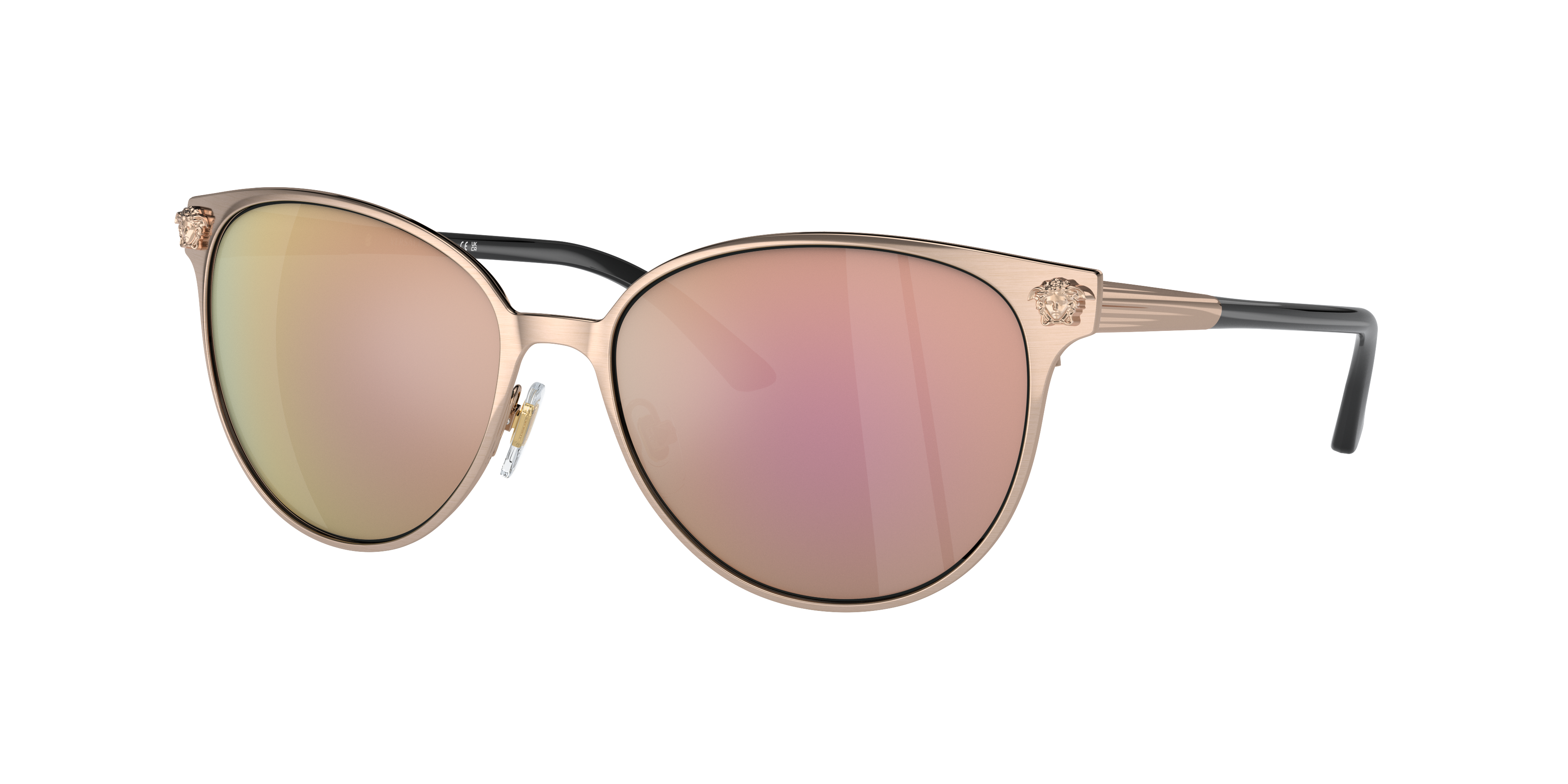 スワロフスキーベルサーチ Versace VE2168 M (57 - 16) with Grey lenses and Pink frame