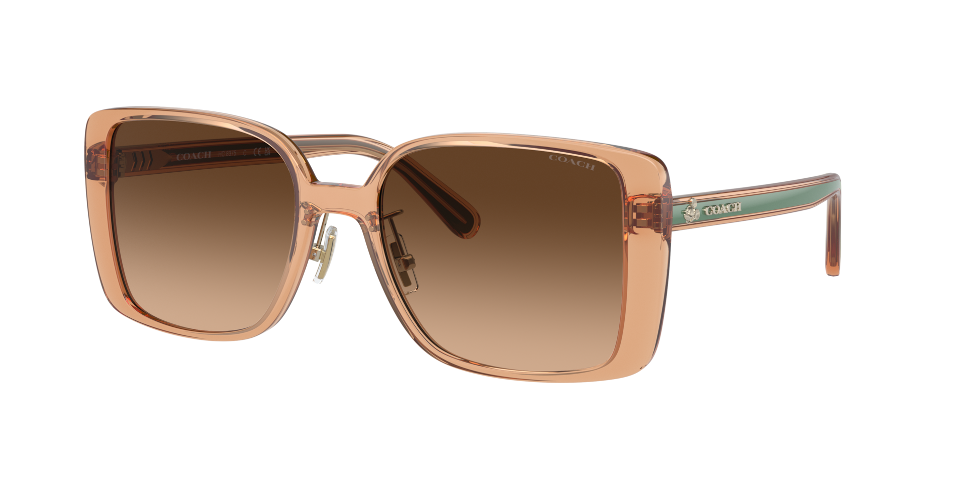 Coach Femme Sunglass CH562 - Couleur du Monture Selle transparente Couleur de Lentille Dgrad marron 69 €