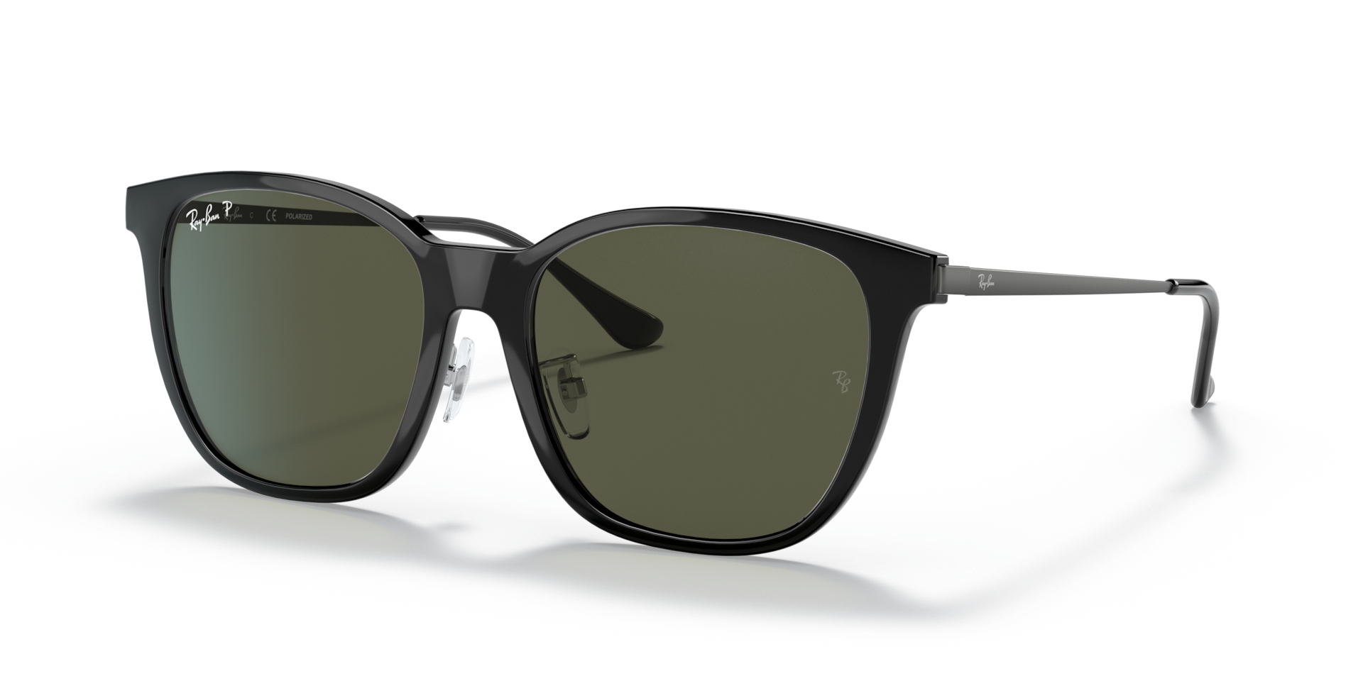 Ray-Ban RB4333D XXL (55 - 17) with Green lenses and Black frame