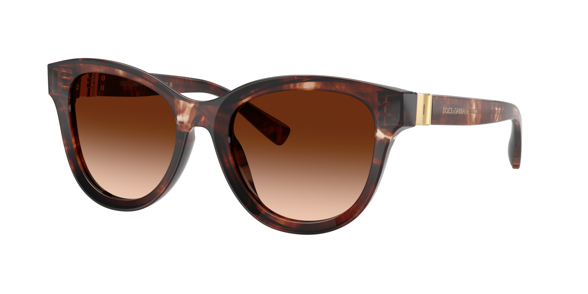 Dolce&Gabbana Frau Sunglass DG4533 - Rahmenfarbe: Dunkelrot/Havana, Linsenfarbe: Braun Verlaufstönung