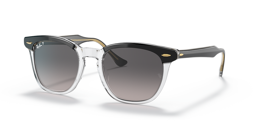Ray-Ban RB 2208F Hawkeyes サングラス Ray-Ban Hawkeye M (52 - 21) with Grey lenses and Black frame