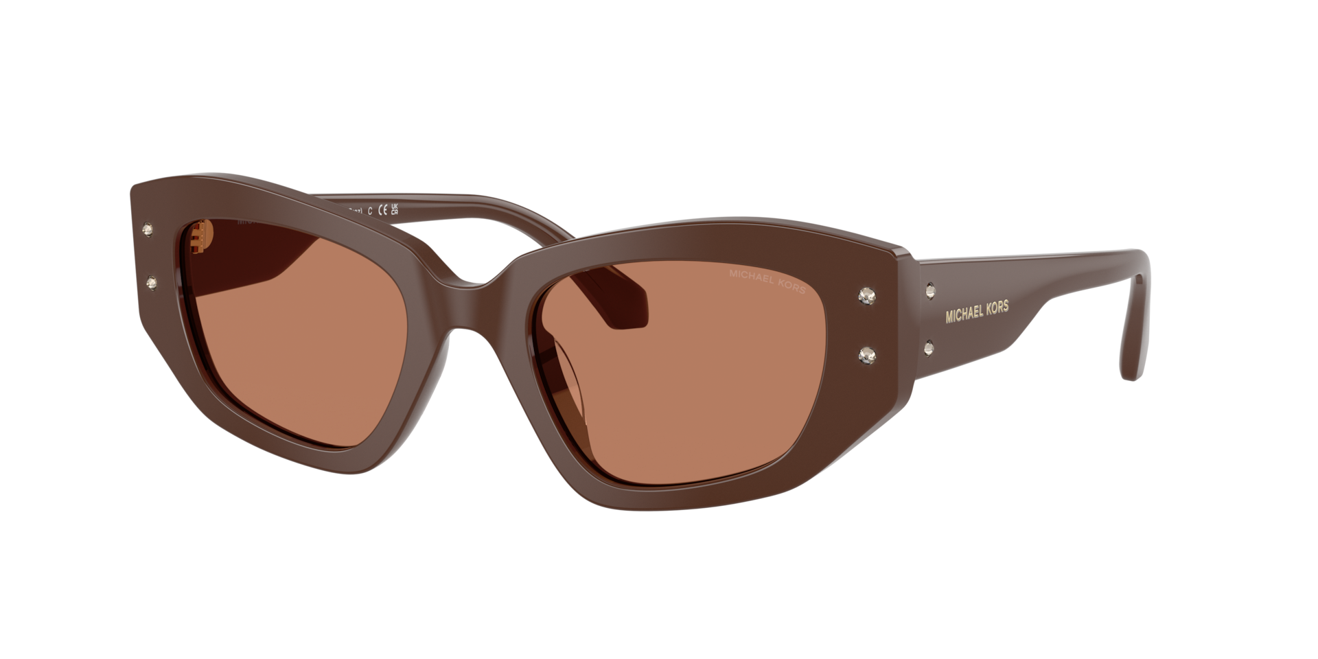 Michael Kors Femme Sunglass Le Praz - Couleur du Monture: Noix de muscade, Couleur de Lentille: Noix de muscade uni
