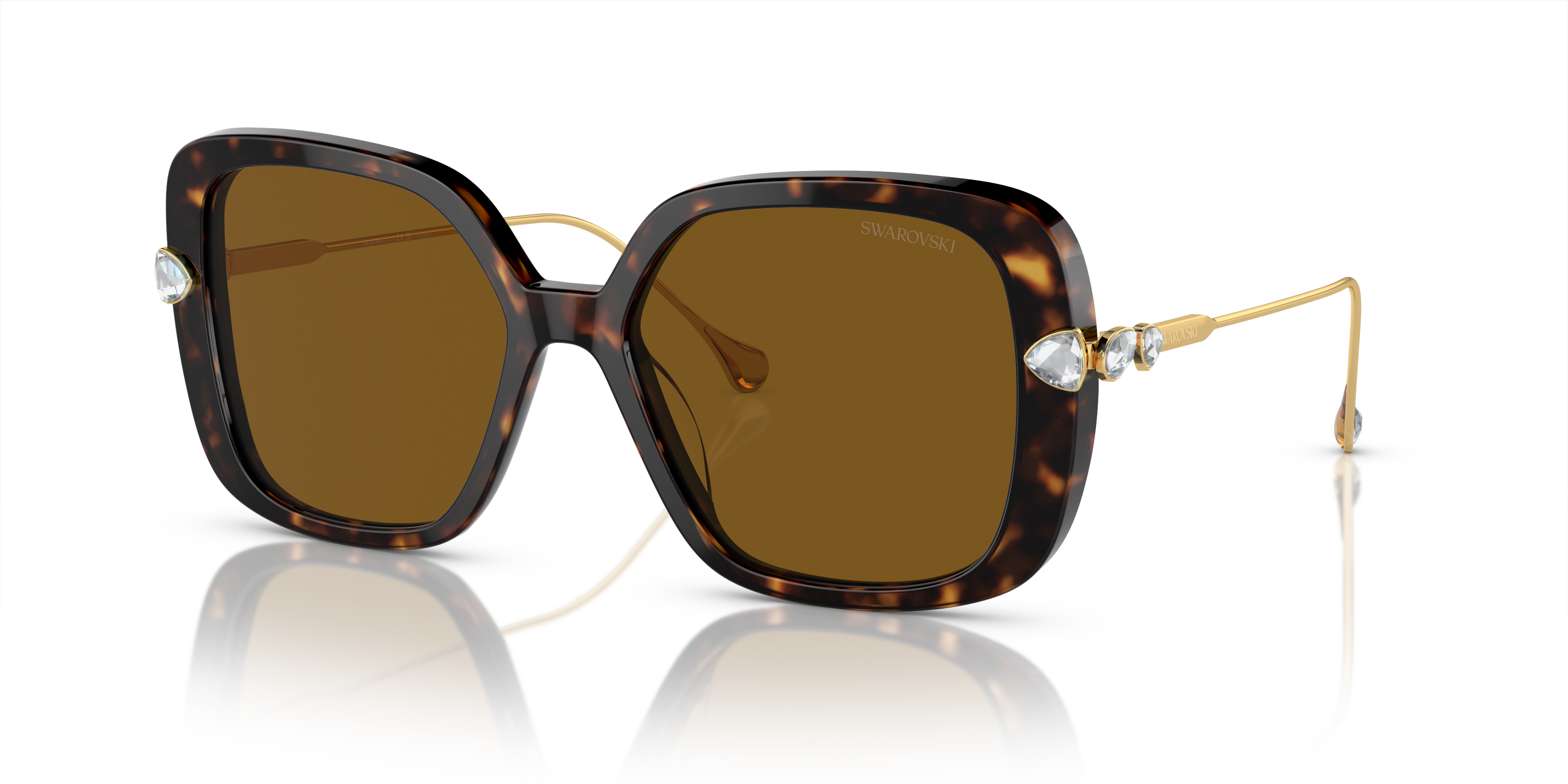 Swarovski SK6011 XL (55 - 17) with Brown lenses and Tortoise frame