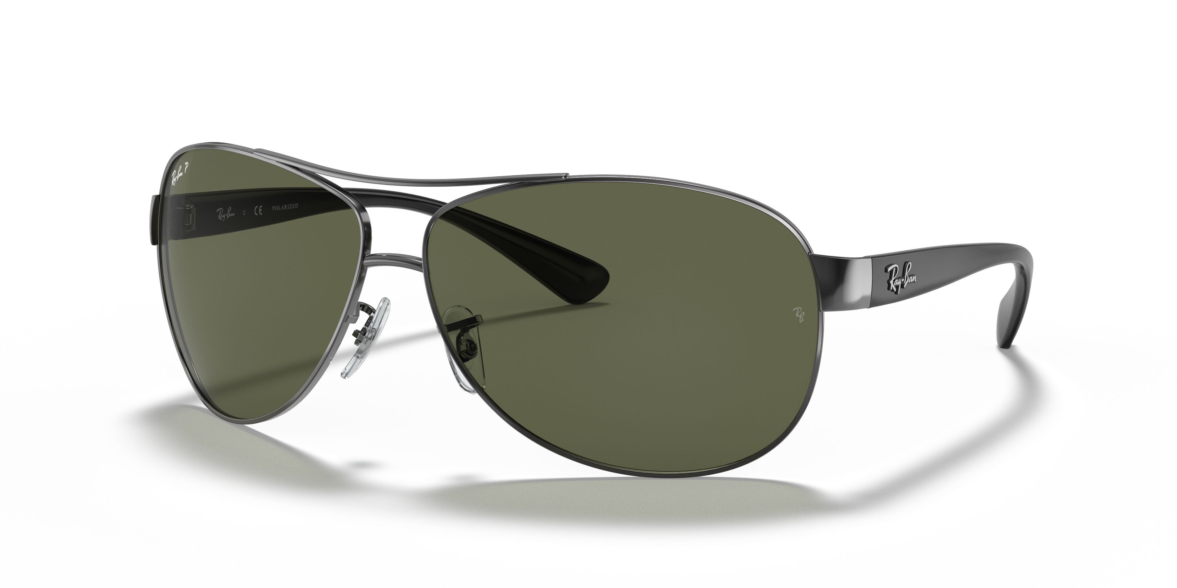Ray-Ban RB3386 L (63 - 13) with Green lenses and Grey frame