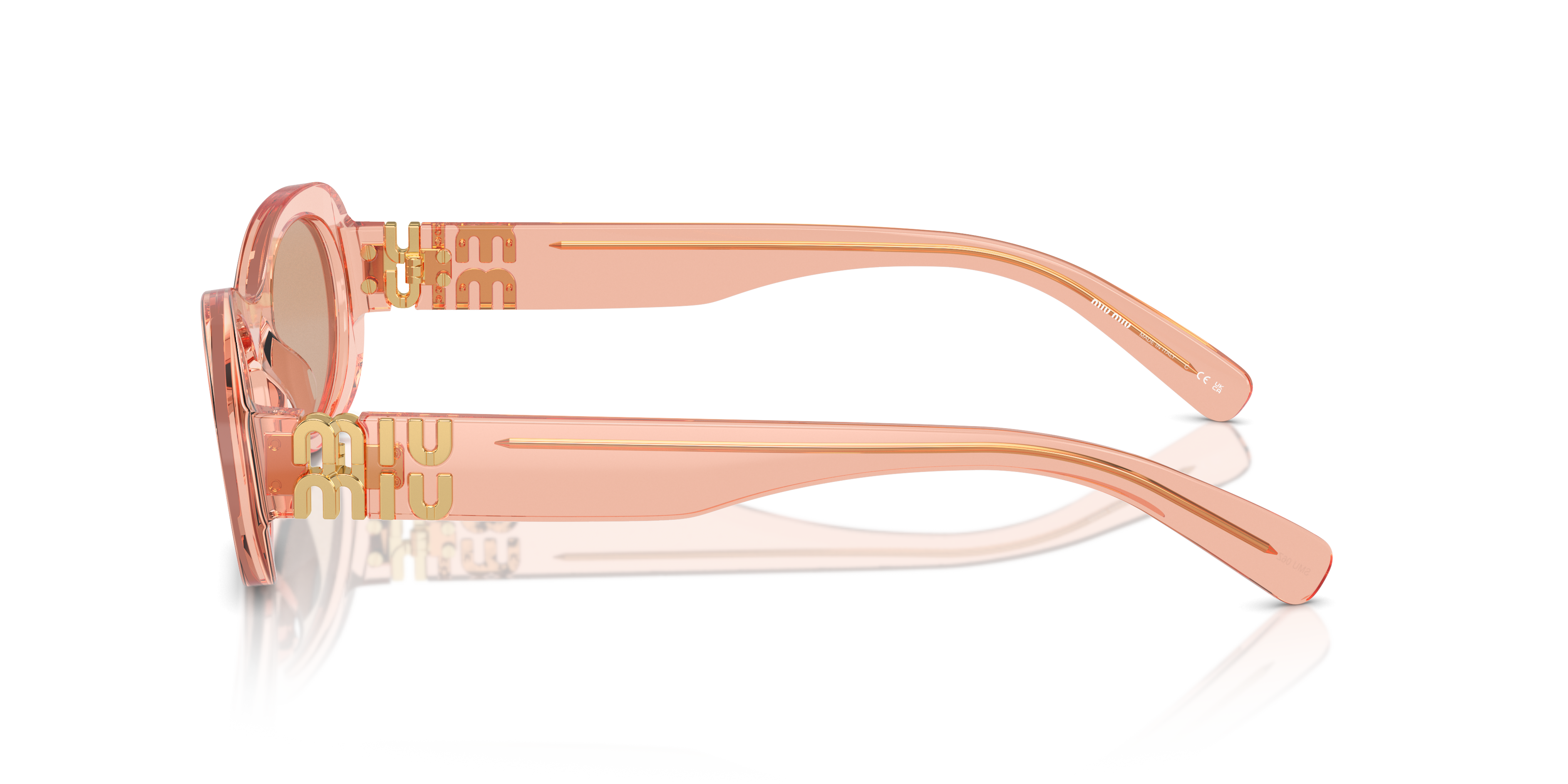 【Miu♡】 Miu Miu MU 06ZS S (50 - 20) with Brown lenses and Pink frame