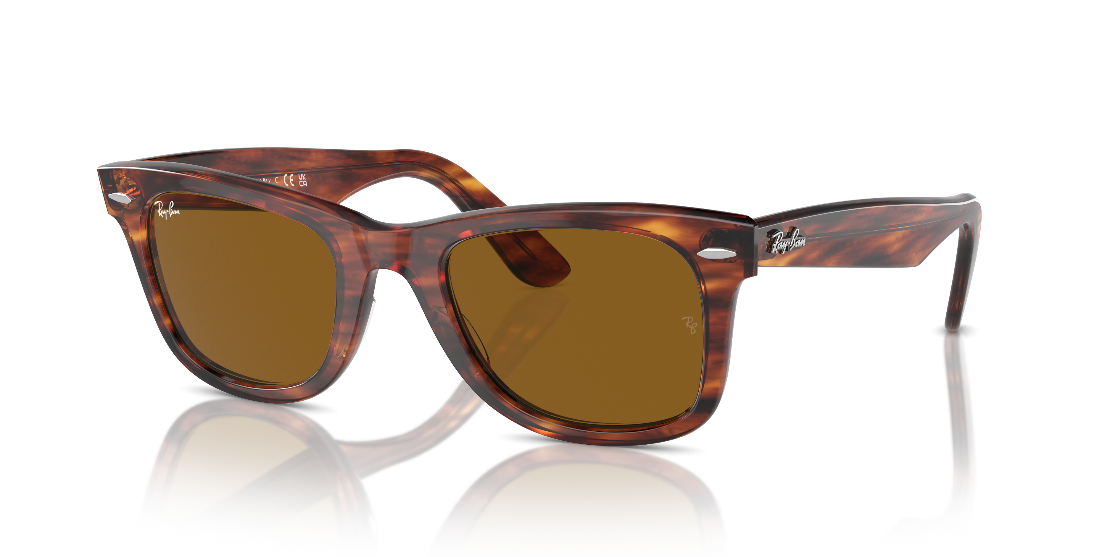 Ray-Ban Original Wayfarer Classic L (50 - 22) with Brown lenses