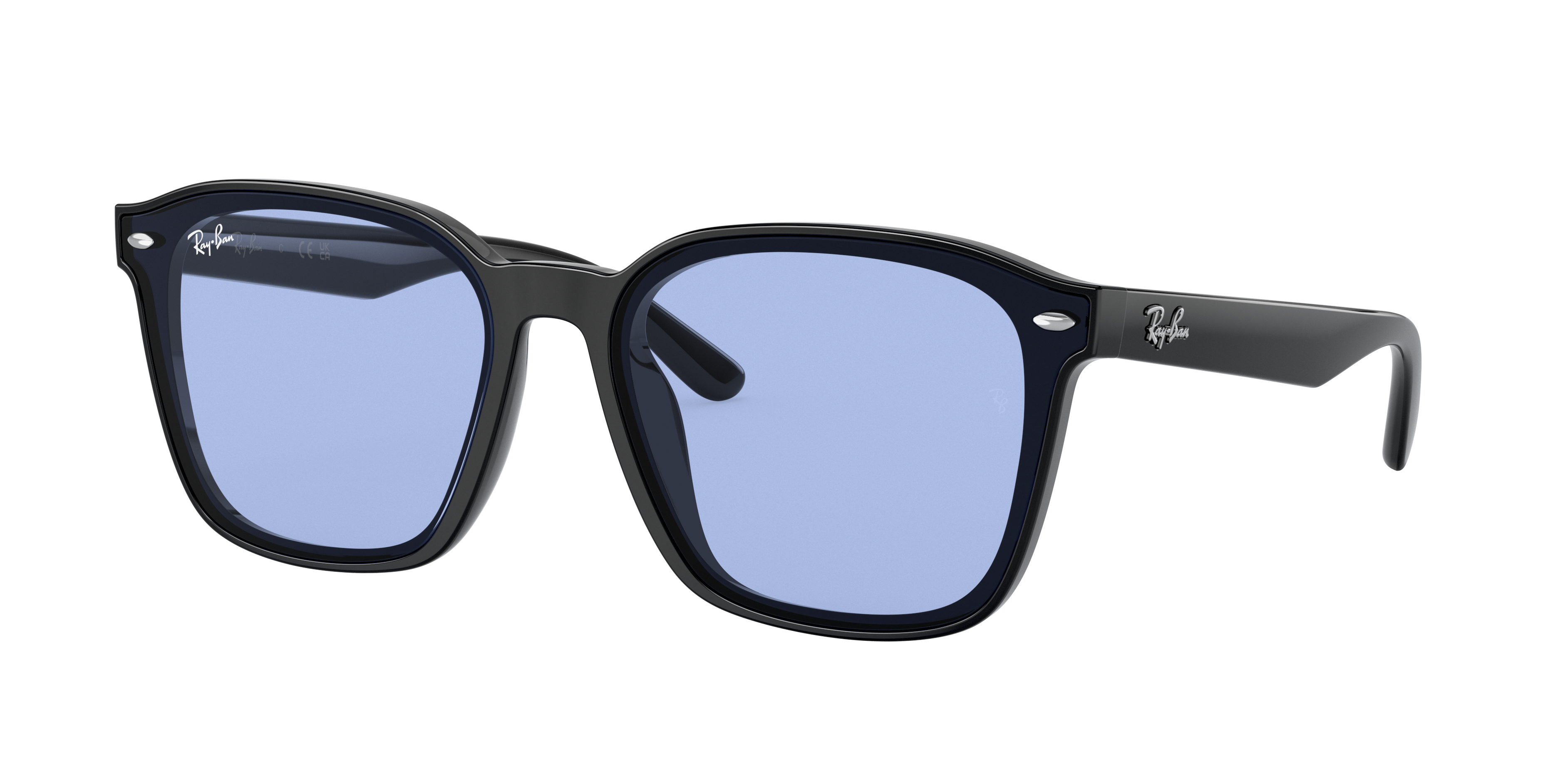 Ray-Ban RB4392D XXL (66 - 17) with Blue lenses and Black frame