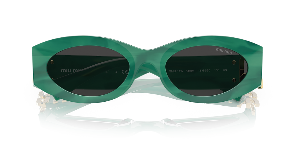 Miu Miu MU 11WS XL (54 - 21) com Lentes Cinza e Armação Verde