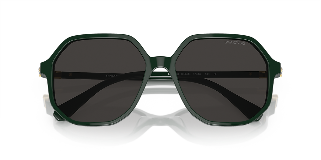 Swarovski SK6003 XL (57 - 16) with Grey lenses and Green frame