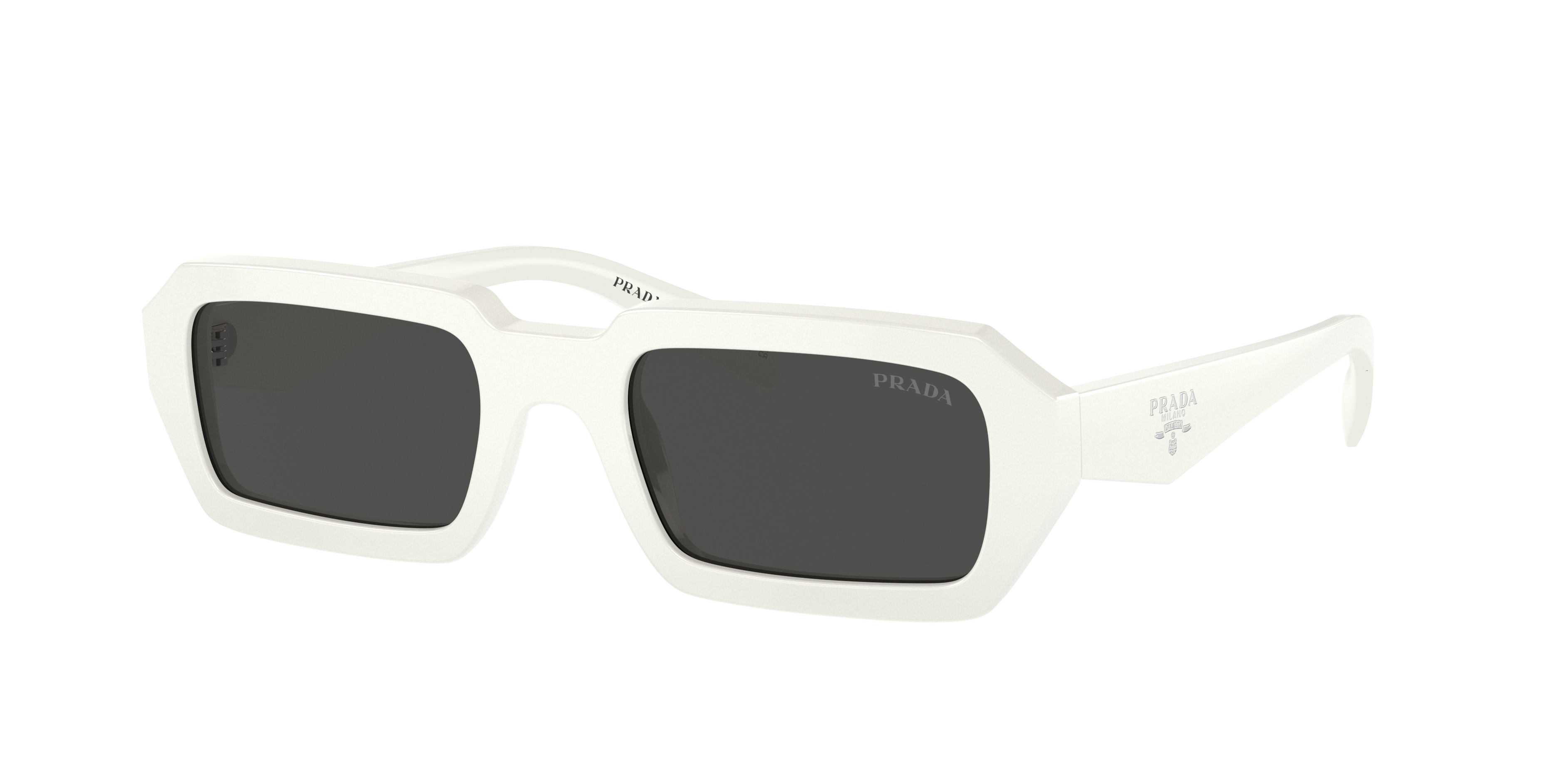 Prada PR A12S M (52 - 21) with Grey lenses and White frame