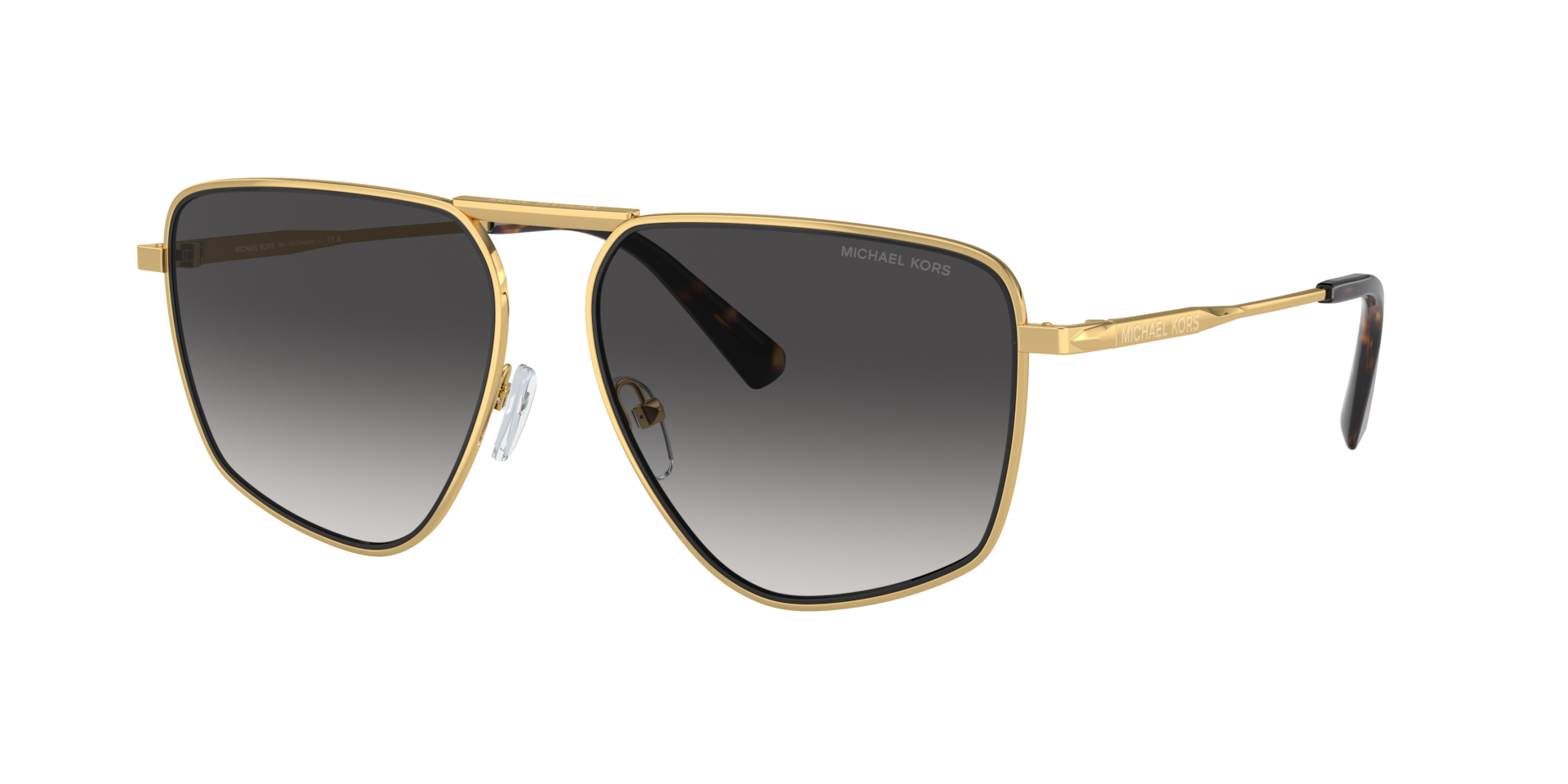 Michael Kors Homme Sunglass Silverton - Couleur du Monture Or jaune brillant Couleur de Lentille Dgrad gris clair 76 €