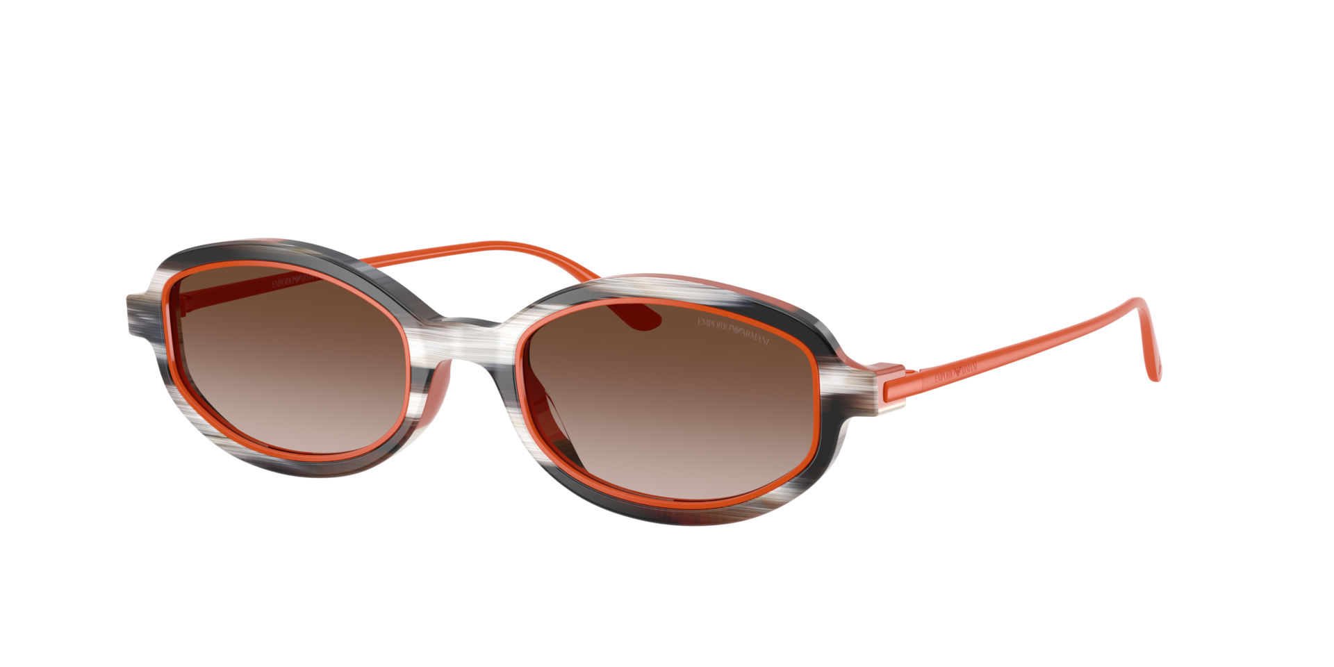 Emporio Armani Brown Woman Ea4276u 642613 Sunglasses Acetate Multi-Color Geometric Normal Nuanced - Image 4