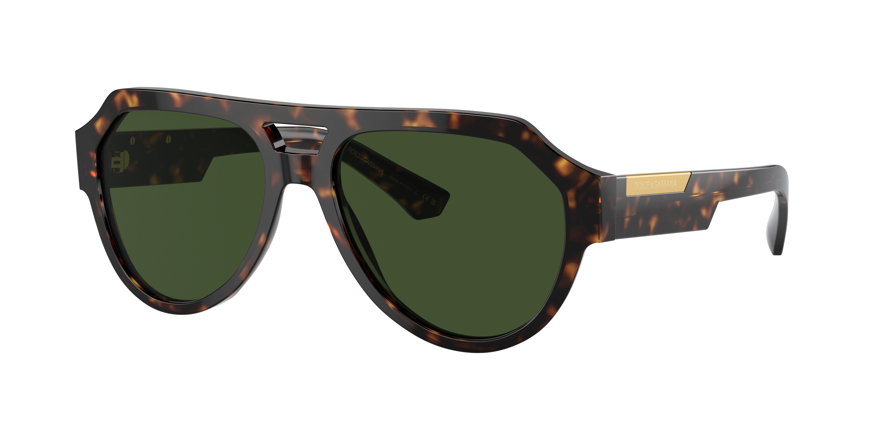 Dolce&Gabbana Herren Dunkelgrün Mann Sunglass Dg4466 - Rahmenfarbe: Havana, Linsenfarbe: