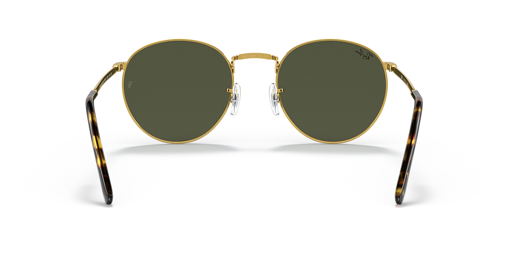 Ray-Ban New Round XS (50 - 21) with Green lenses and Gold frame