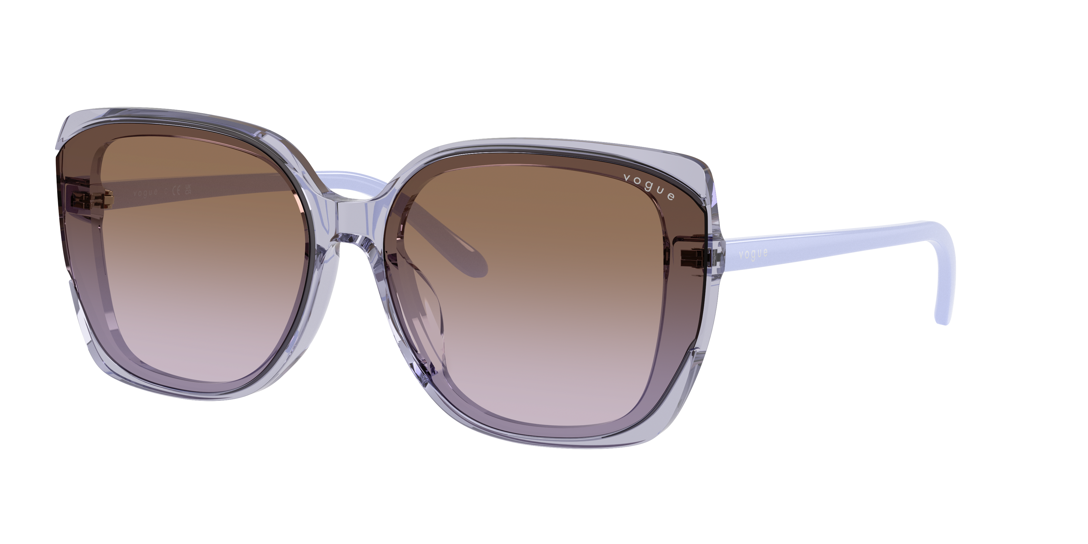 Vogue Eyewear Woman Sunglass VO5684SD -  Frame color: Transparent Lilac, Lens color: Violet Gradient Brown