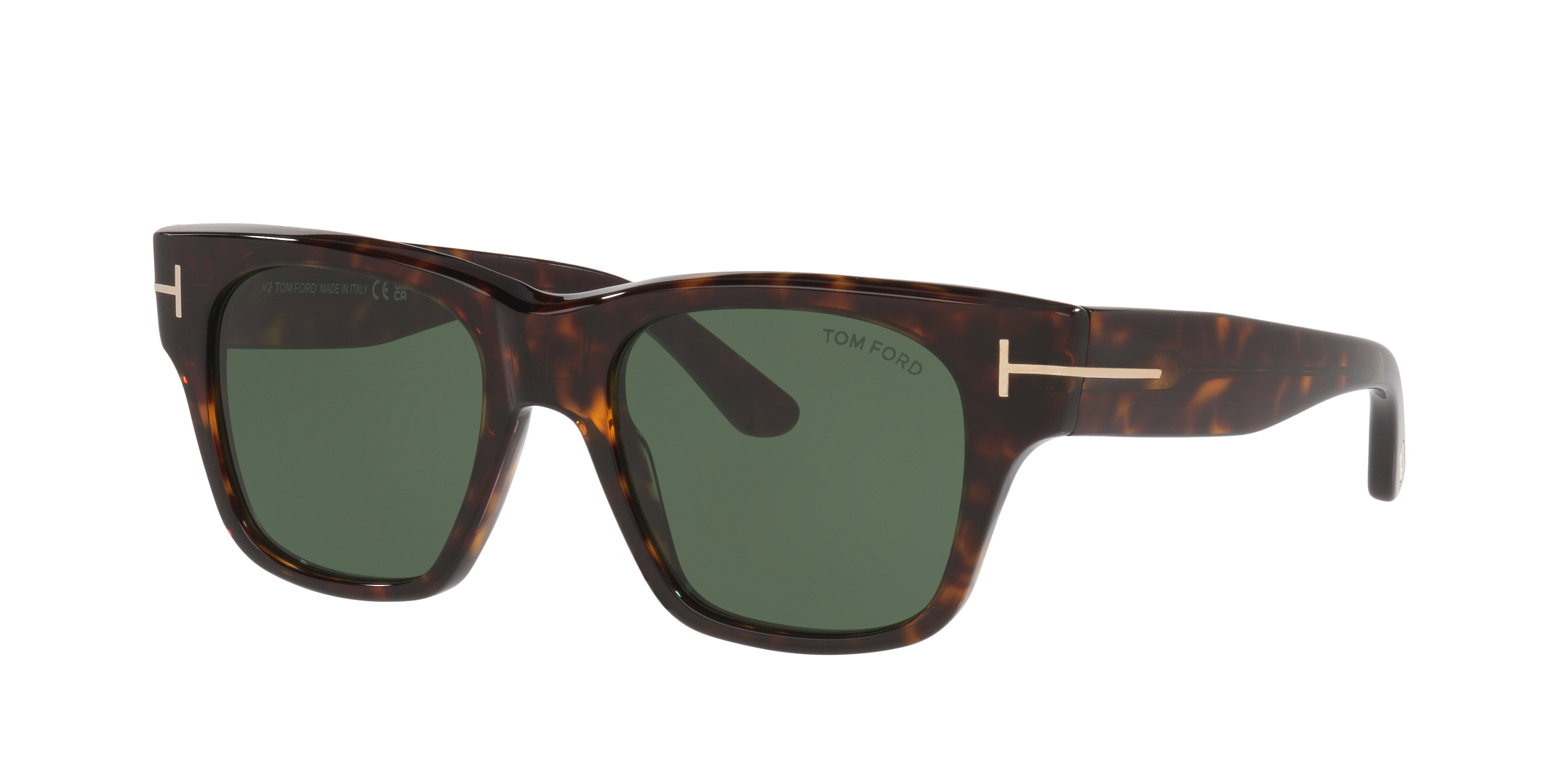 Tom Ford FT1280 XXL (53 - 19) with Green lenses and Tortoise frame