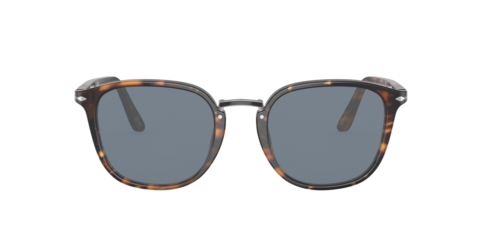 Persol PO3186S L (53 - 21) with Blue lenses and Brown frame