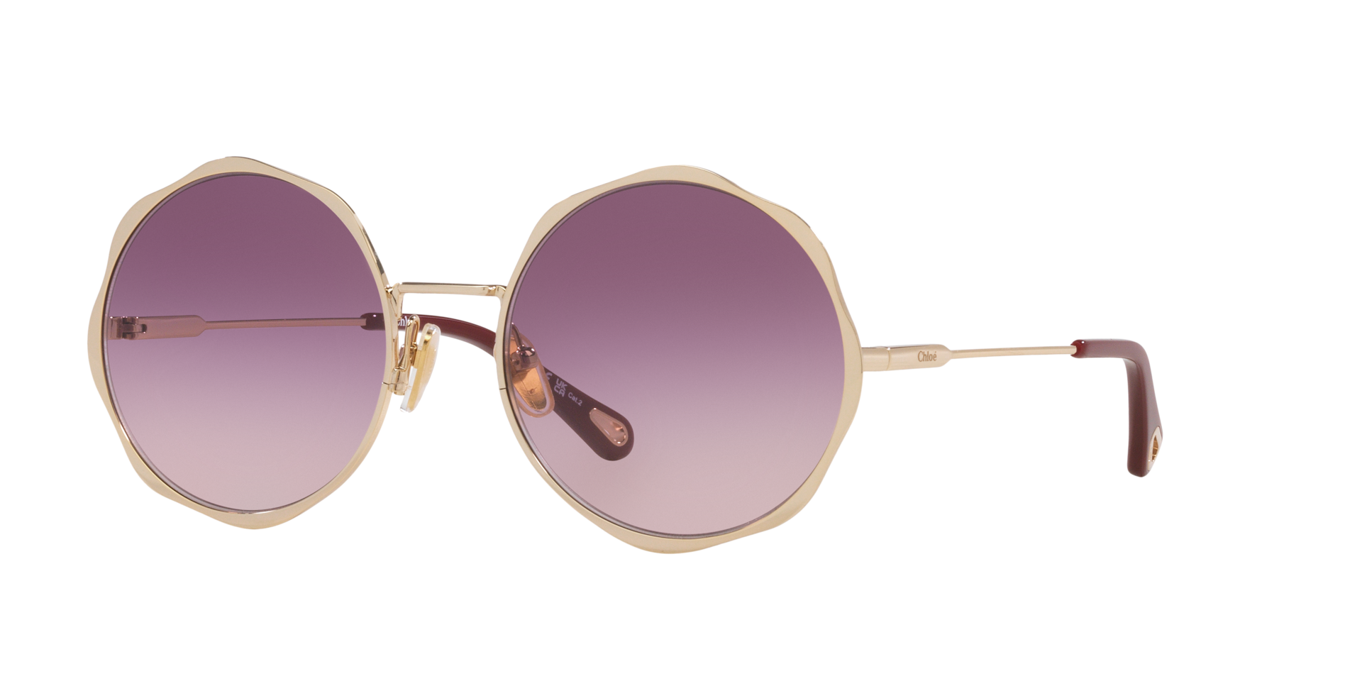 Chlo Femme Sunglass CH0184S - Couleur du Monture Or Couleur de Lentille Pourpre 210 €