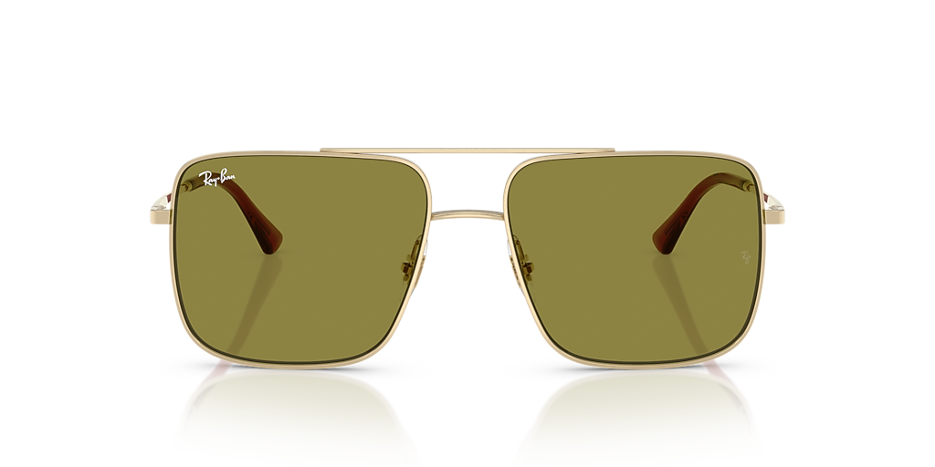 Ray-Ban Ari Bio-Based L (56 - 16) with Green lenses and Gold  display picture 2