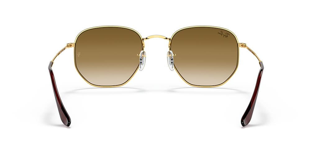 Ray-Ban Hexagonal M (51 - 21) with Brown lenses and Gold frame