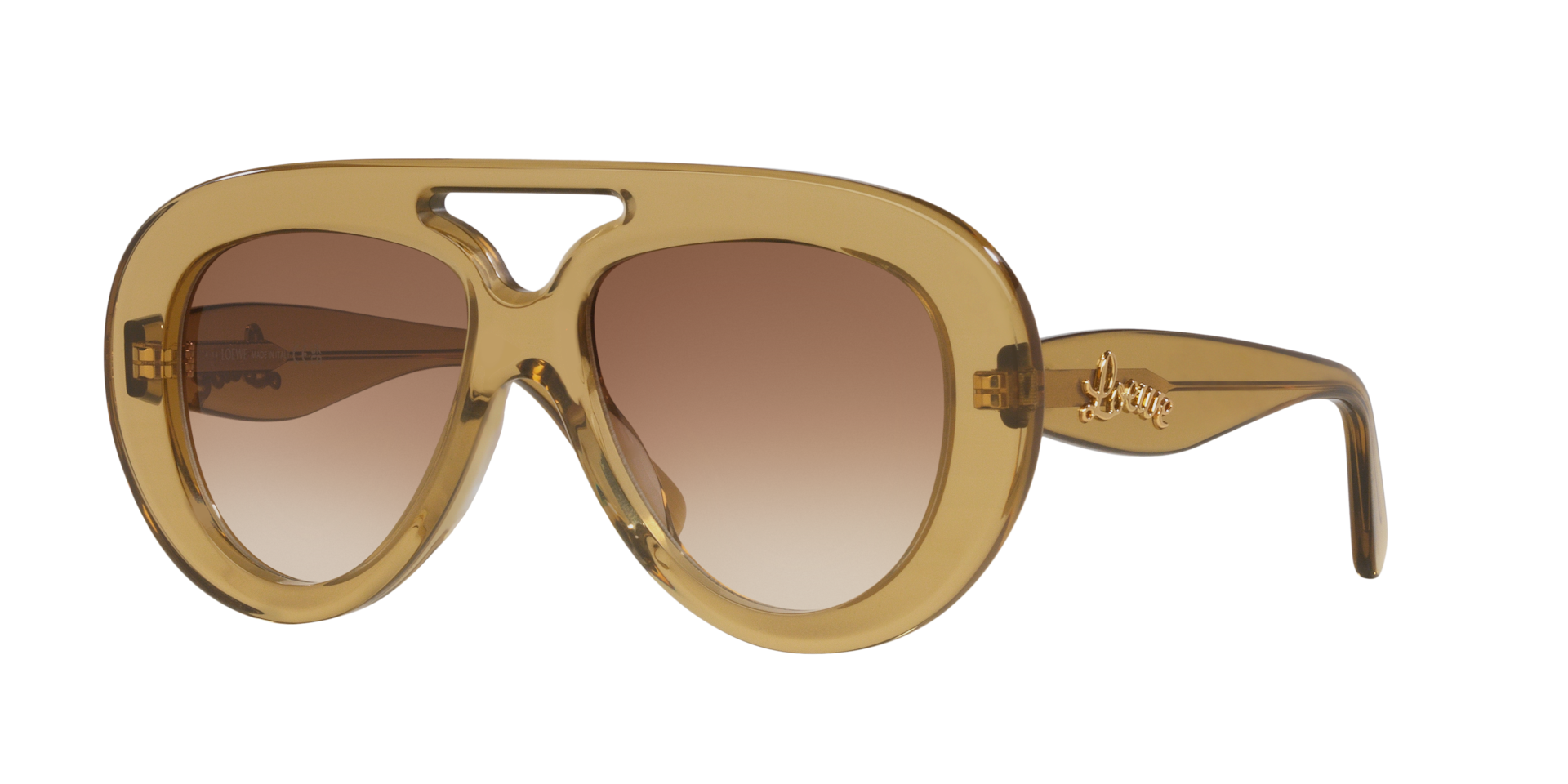 Loewe Homme Sunglass Lw40144U - Couleur du Monture Vert Couleur de Lentille Dgrad marron 310 €