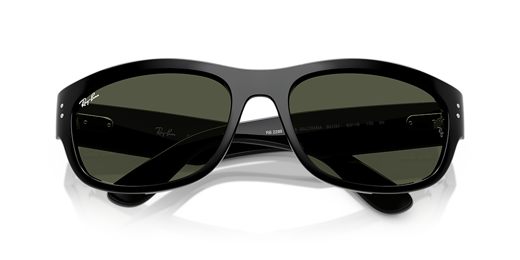 Ray-Ban Mega Balorama XL (63 - 19) with Green lenses and Black