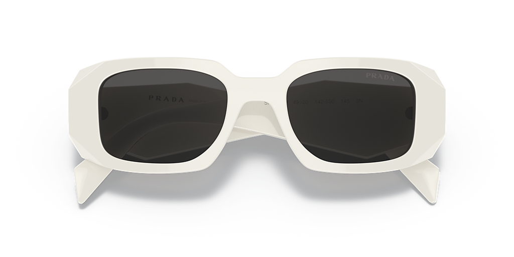 Prada PR 17WS S (49 - 20) with Grey lenses and White frame