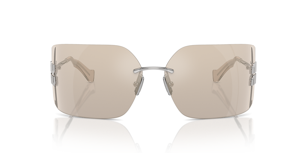 Miu Miu MU 54YS L (80 - 14) with White lenses and Silver frame