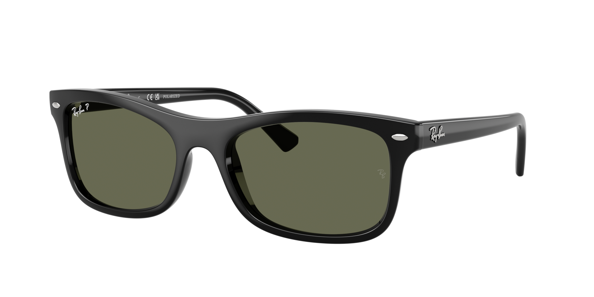 Ray-Ban Unisex Sunglass RB2226 -  Frame color: Black, Lens color: Green Polarized