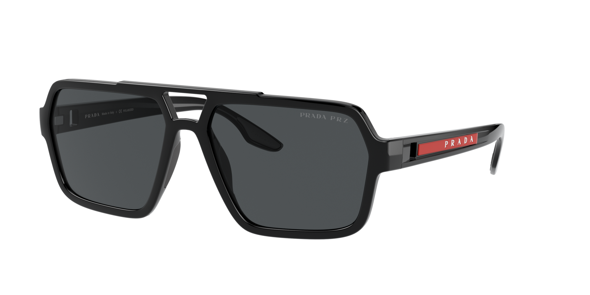 Prada Linea Rossa Homme Sunglass PS 01XS - Couleur du Monture Noir Couleur de Lentille Gris fonc Polaris 217 €