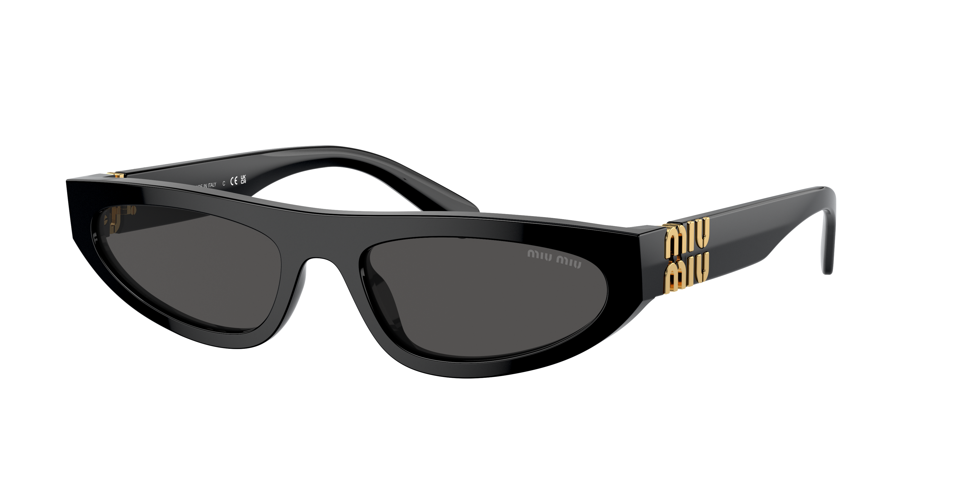 Miu Miu MU 07ZS L (56 - 19) with Grey lenses and Black frame