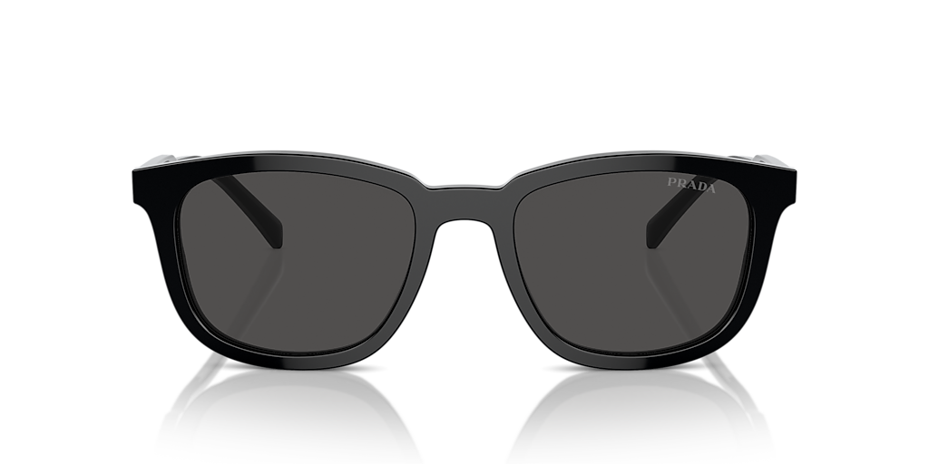 Prada PR A21S M (53 - 20) com Lentes Cinza e Armação Preto