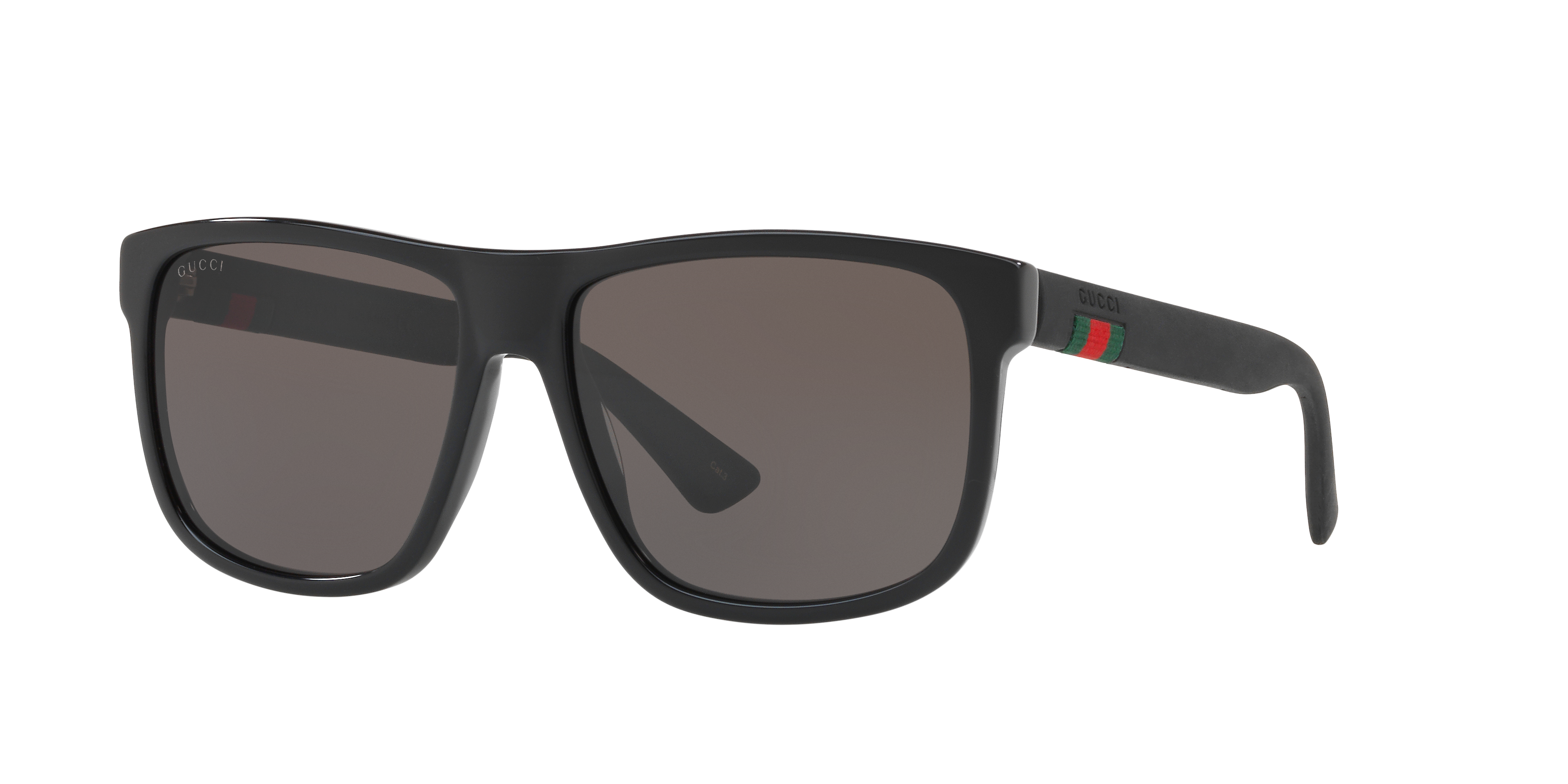 Gucci GG0010S L (58 - 16) with Grey lenses and Black frame