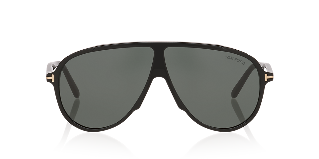Tom Ford Vladimir XXL (65 - 05) with Green lenses and Black frame