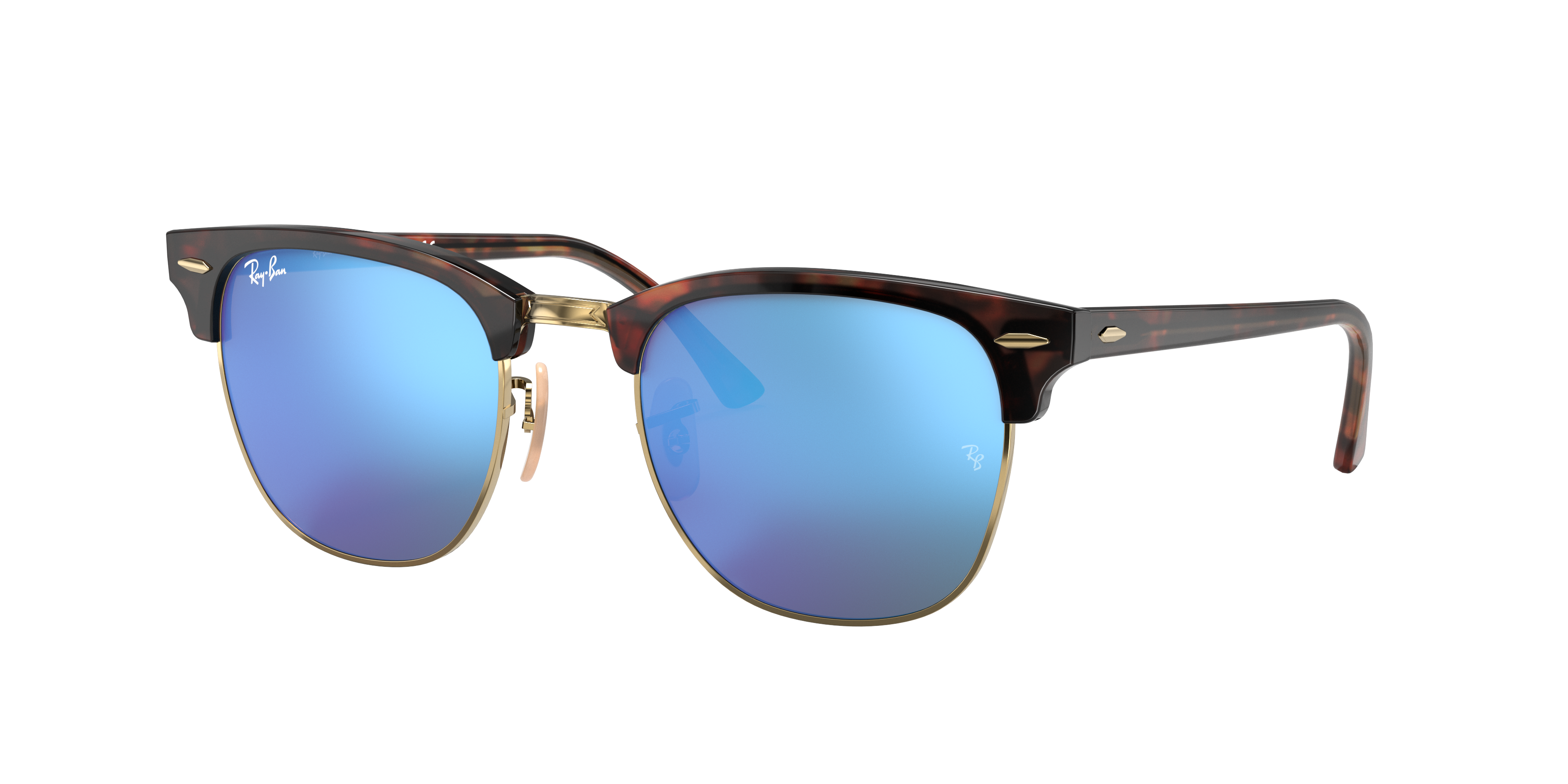 Ray-Ban Clubmaster Flash Lenses L (51 - 21) with Blue lenses and