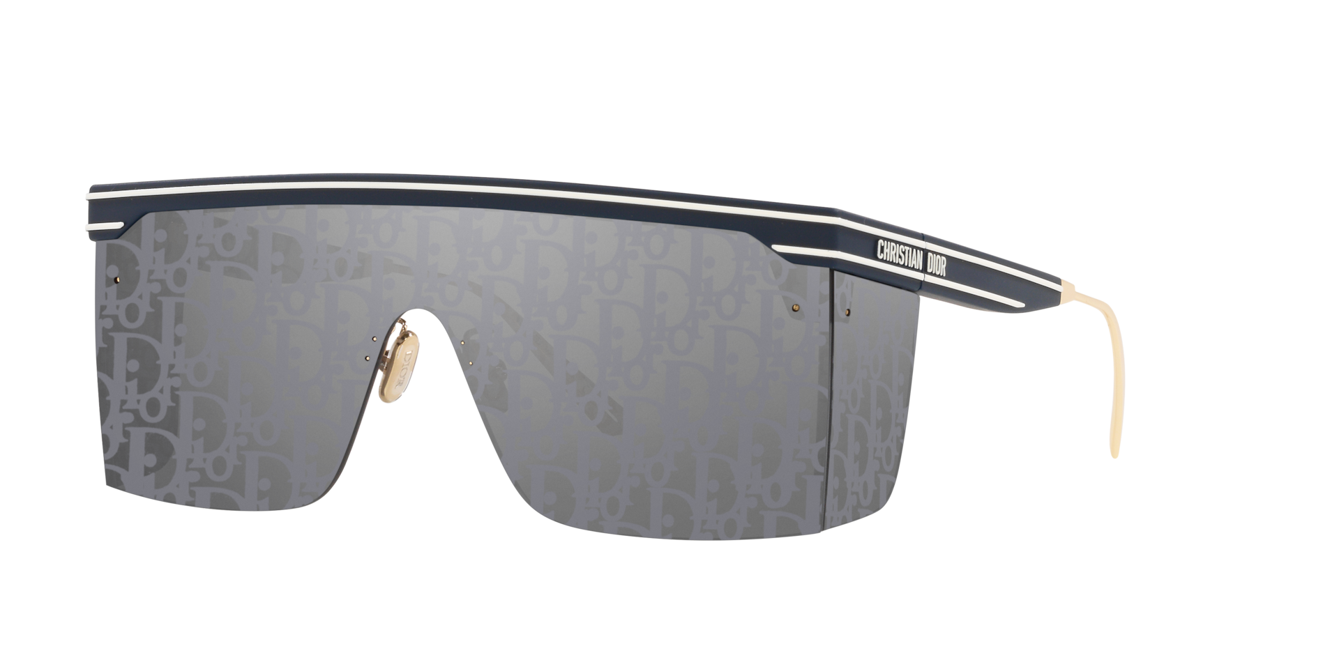 DIOR Woman Sunglass DiorClub M1U 31B8 -  Frame color: Blue, Lens color: Silver DiorOblique