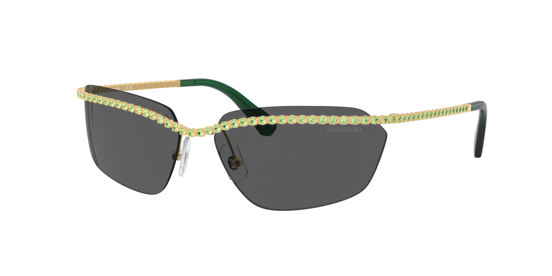 Swarovski Woman Sunglass SK7001 -  Frame color: Gold, Lens color: Dark Grey