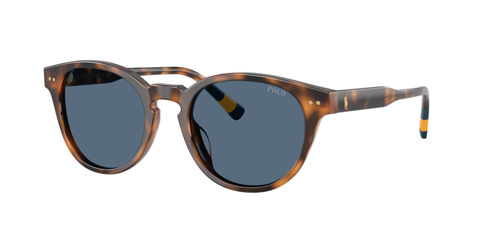 Polo Ralph Lauren Homme Sunglass PH4241U - Couleur du Monture: Havana Rouge brillant, Couleur de Lentille: Bleu foncé