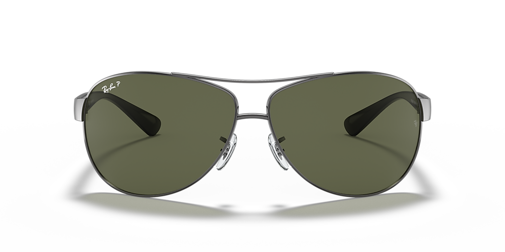 Ray-Ban RB3386 L (63 - 13) with Green lenses and Grey frame