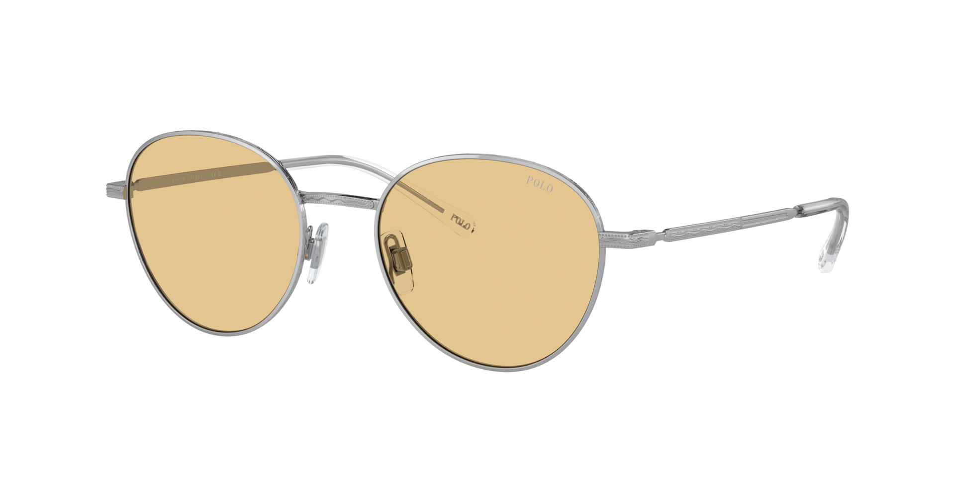 Polo Ralph Lauren Homme Sunglass PH3144 - Couleur du Monture Argent brillant Couleur de Lentille Jaune clair 79 €